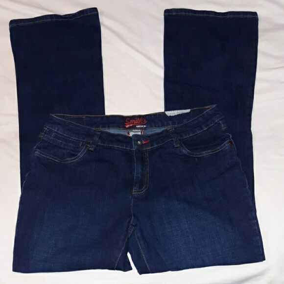 NWT Smith's American Boot‎ Cut Jeans 10 Dark Wash - Picture 5 of 7